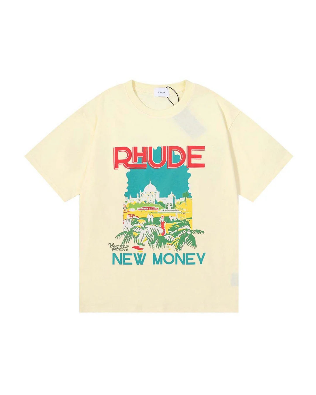 Rhude New Money Tee Cream