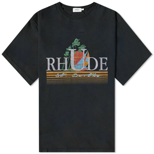 Rhude St. Barths Tropics Tee Black