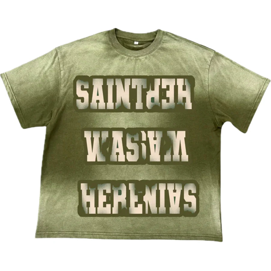 Saint Vanity SAINT WAS HERE Tee Green