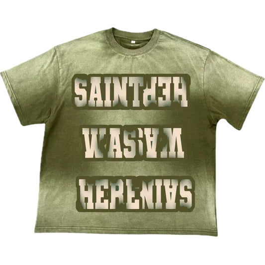 Saint Vanity SAINT WAS HERE Tee Green