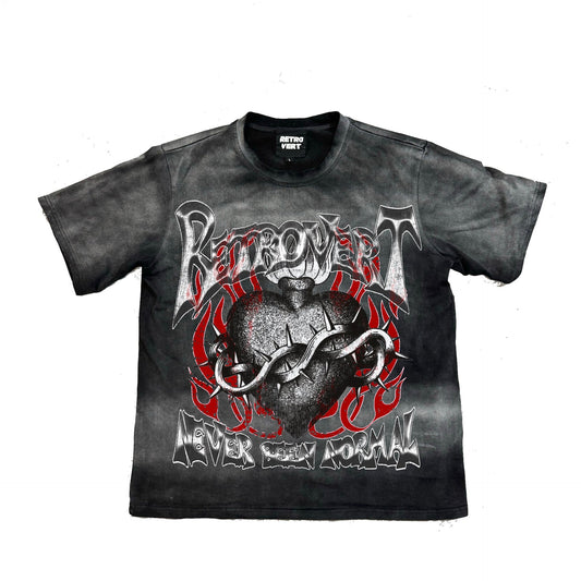 Retrovert Heart Thorn Tee Black