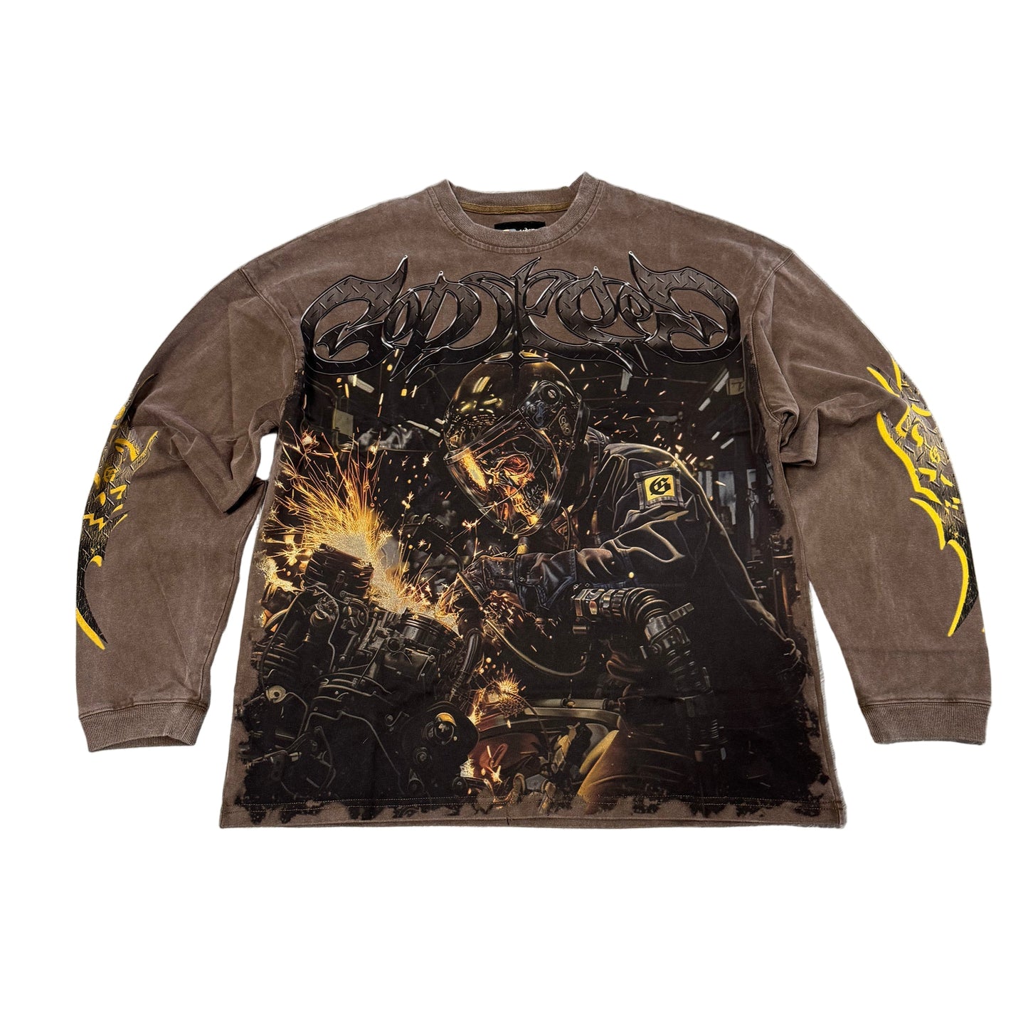 Godspeed Welding Long Sleeve Tee Brown
