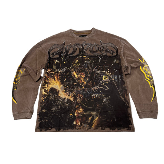 Godspeed Welding Long Sleeve Tee Brown