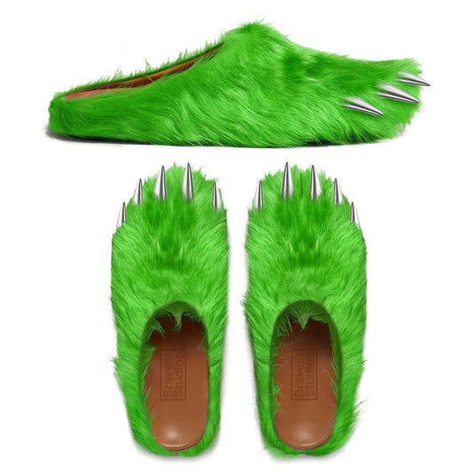 Bravest Studios x Youngboy Bear Claw Slipper Neon Green
