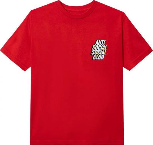 Anti Social Social Club Drop A Pin Tee Red