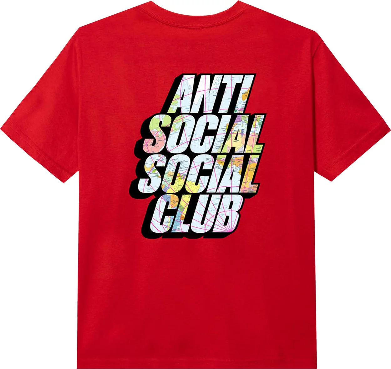 Anti Social Social Club Drop A Pin Tee Red