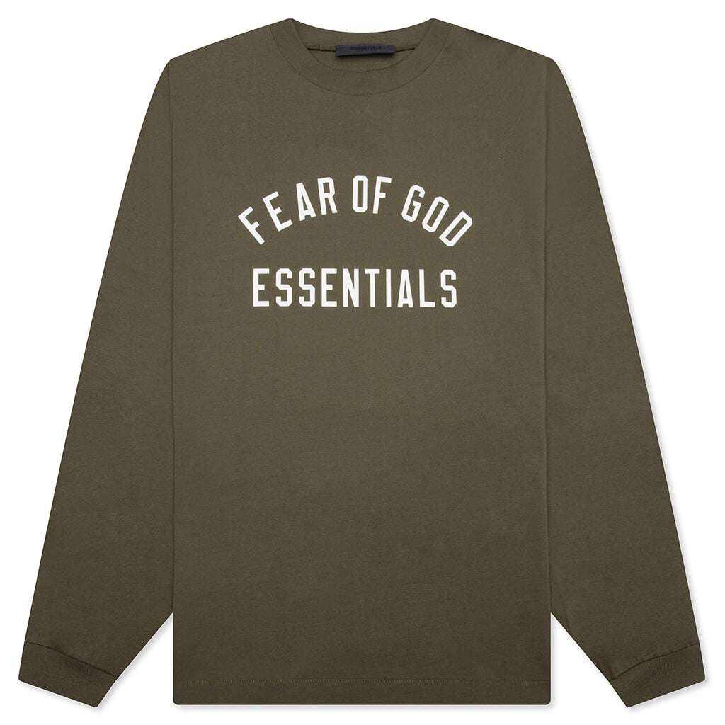 Fear of God Essentials Long Sleeve Tee Military Green