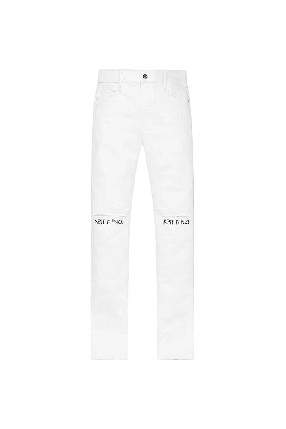 RTA White Bryant Rest In Peace White Jeans