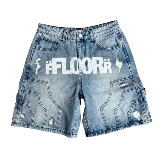 Floor914 Uniform Denim Shorts Light Wash