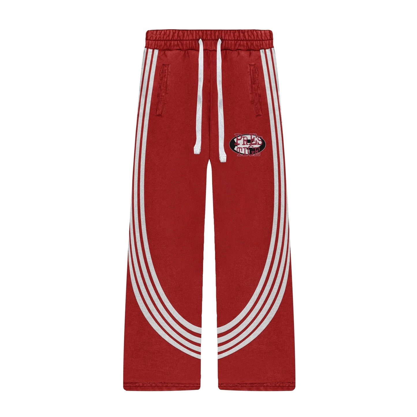 Prestige Co. Striped Sweatpants Red