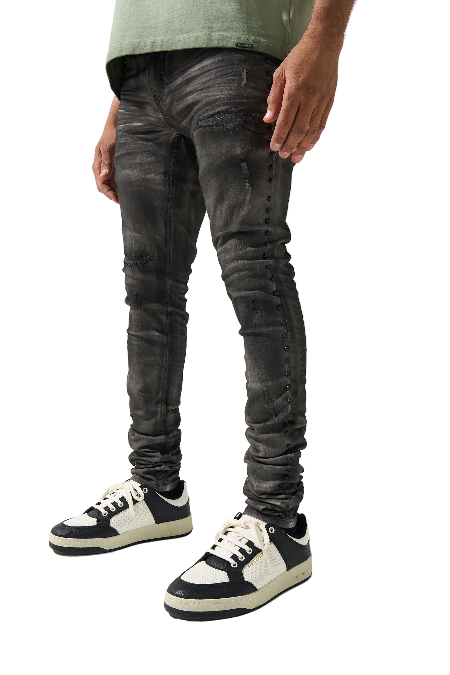 SERENEDE Armor Fitted Jeans Washed Black