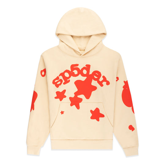 SP5DER Beluga Hoodie Red Cream