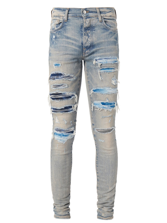 Amiri MX1 Tie Dye Thrasher Clay Indigo Jeans