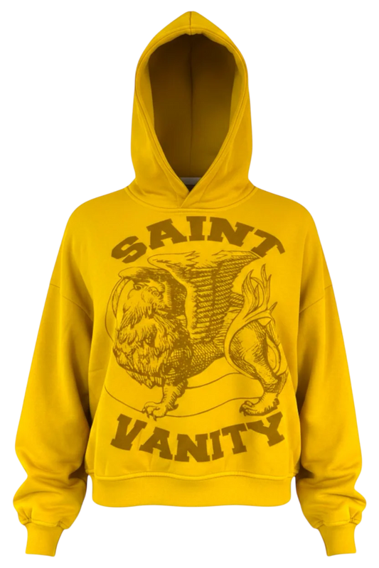 Saint Vanity Griffin Logo Hoodie Mustard Yellow