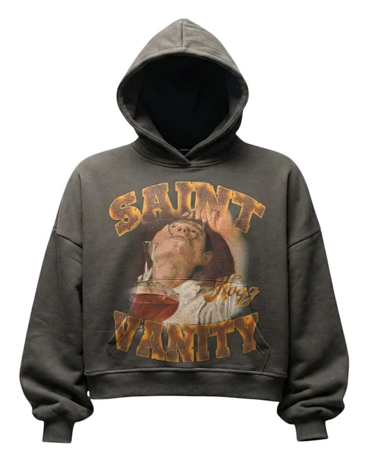Saint Vanity Hourglass Hoodie Black Brown