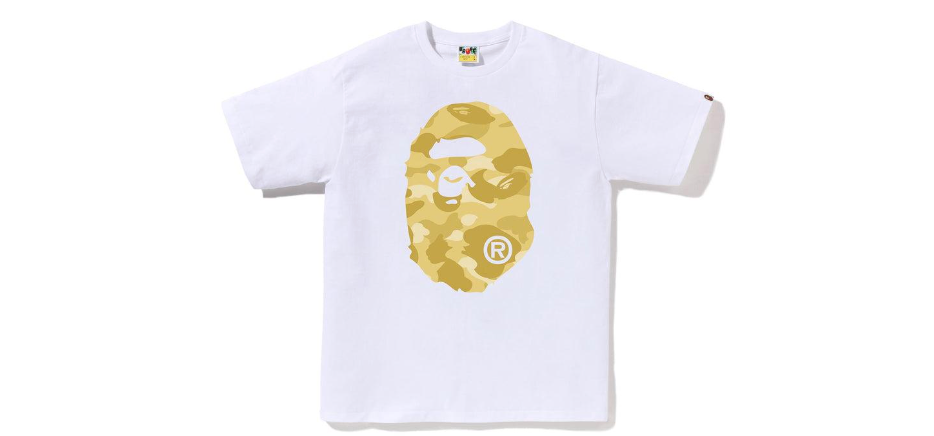 BAPE Yellow Camo Big Ape Head White