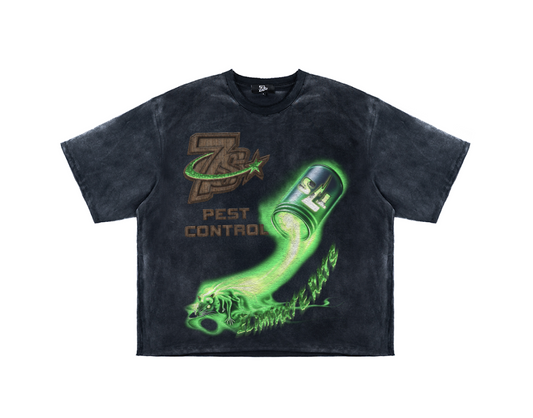 Triple Sevens Pest Control Tee Black