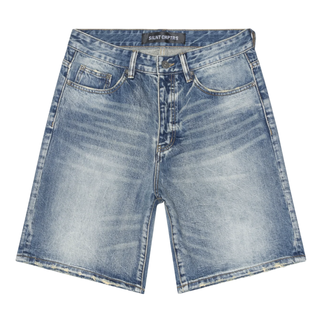 Silnt Chptrs Denim Shorts Medium Blue Wash