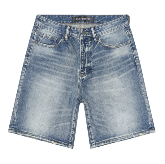 Silnt Chptrs Denim Shorts Medium Blue Wash