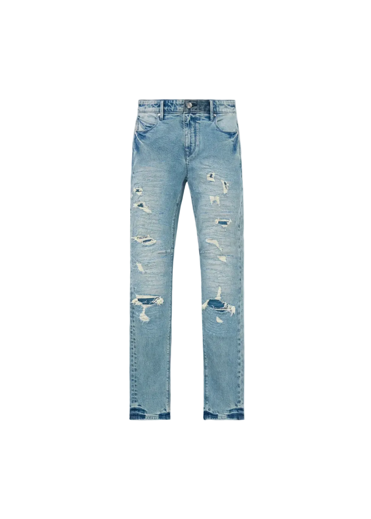 RTA Bryant Frayed Horizon Blue Skinny Jeans