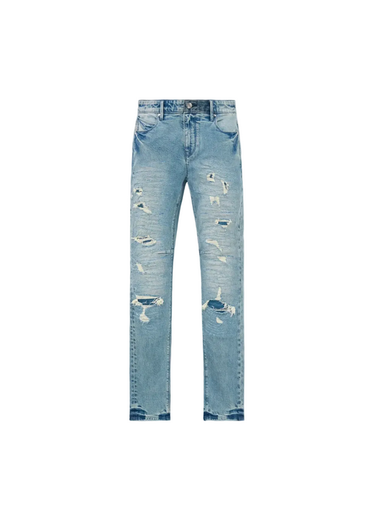 RTA Bryant Frayed Horizon Blue Skinny Jeans