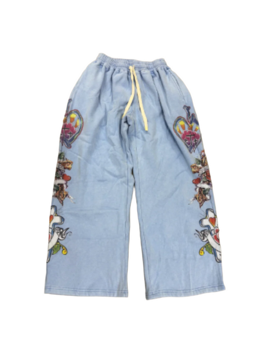Righteous Risen King Sweatpants Baby Blue
