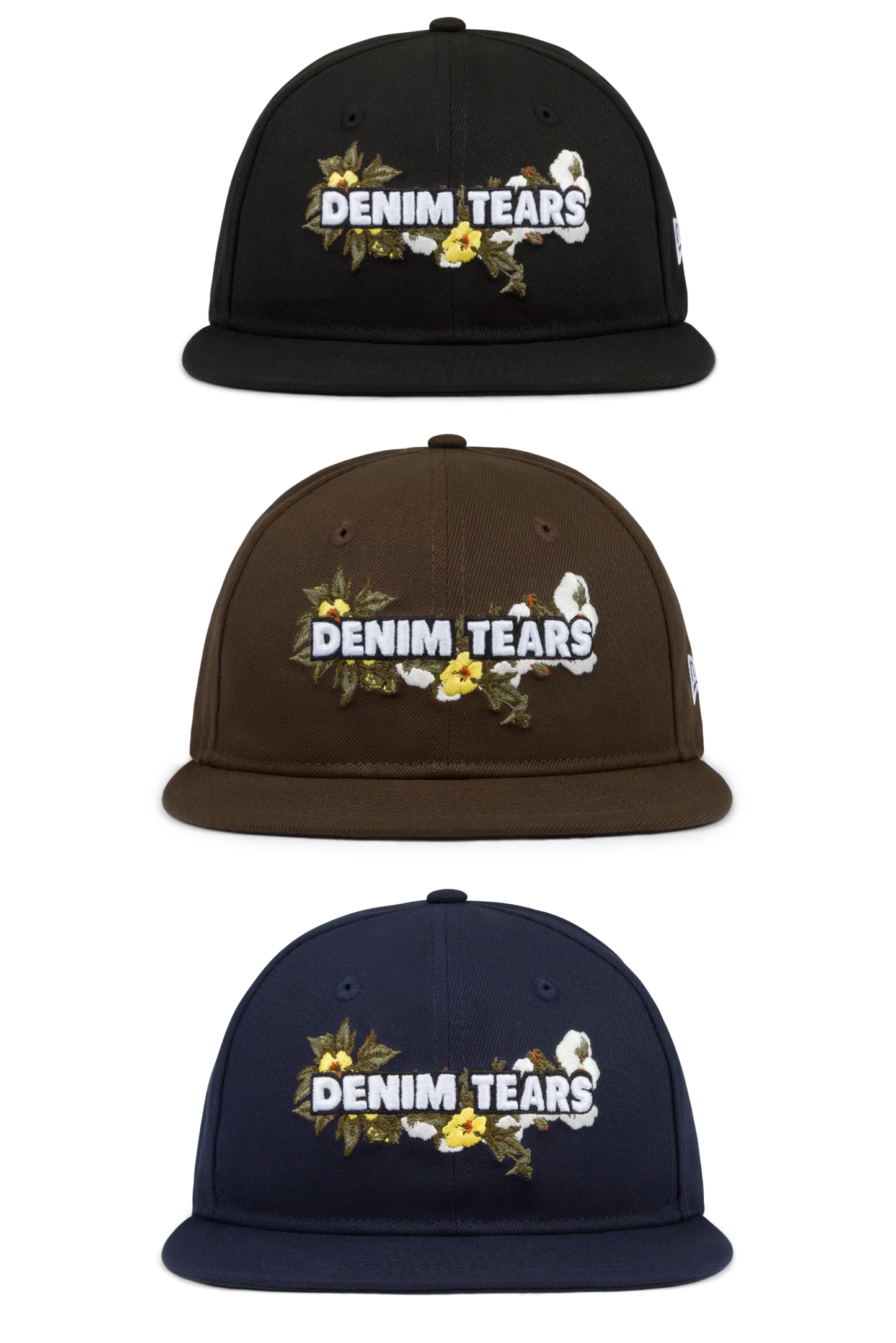 Denim Tears New Era Floral Logo Snapback Cap