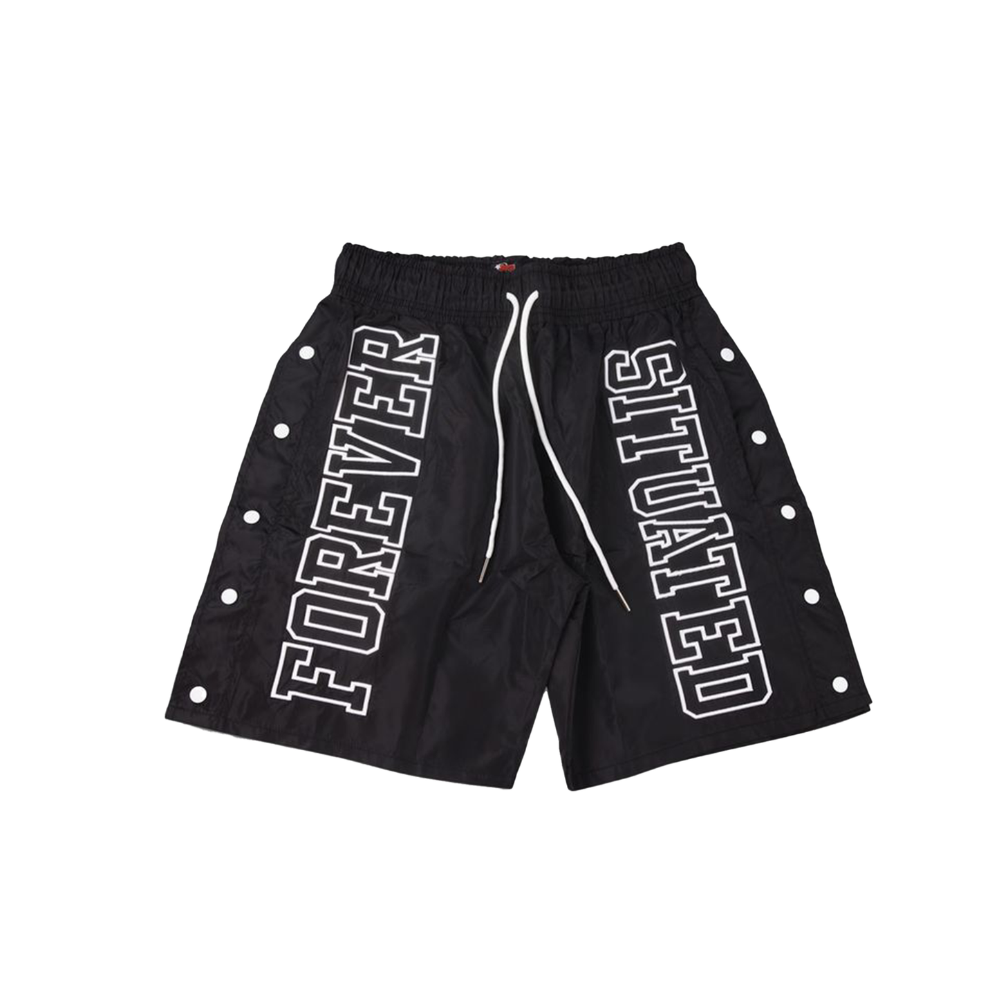 Forever Situated Nylon Shorts Black