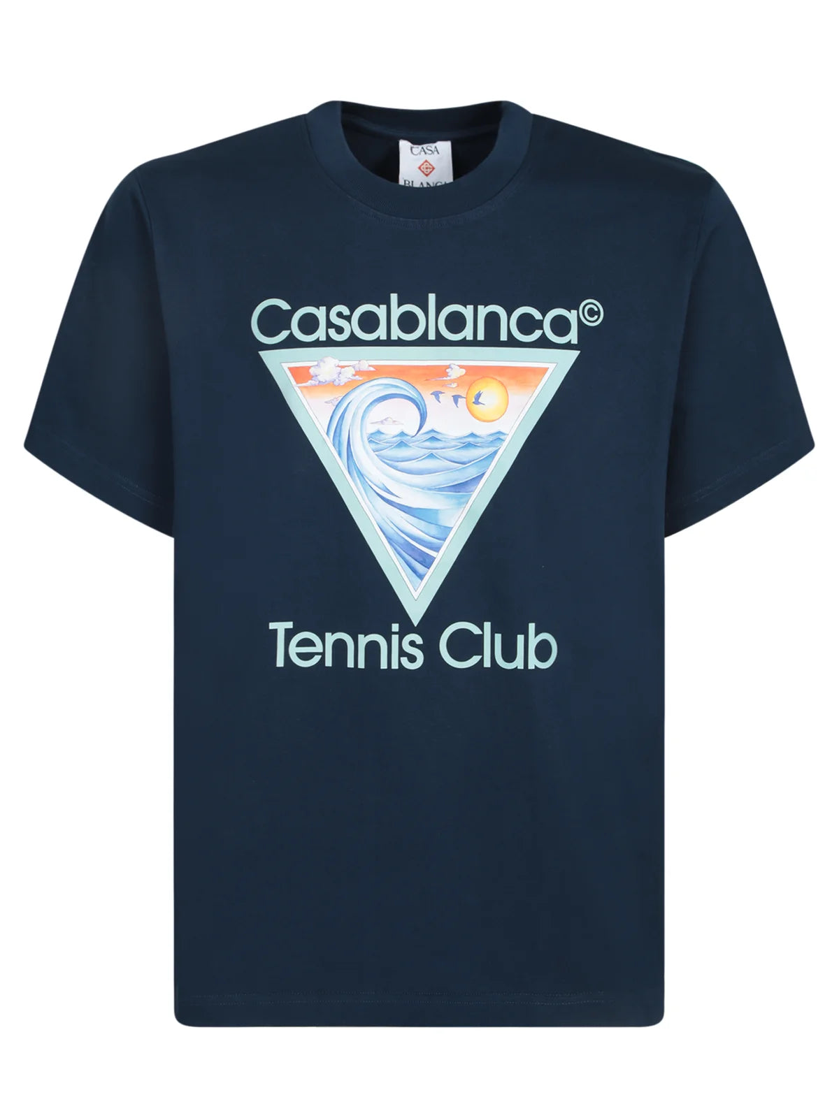 Casablanca Tennis Club Icon Tee Teal Navy