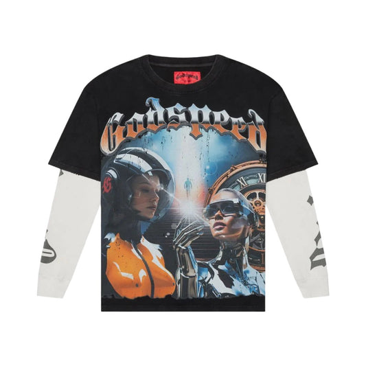 Godspeed Chosen One Thermal Layered Long Sleeve Tee Black