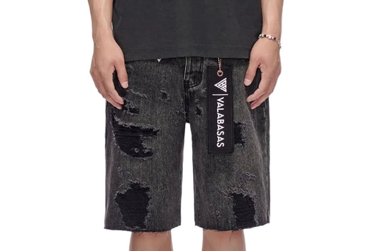 Valabasas Compass Denim Shorts Grey Wash