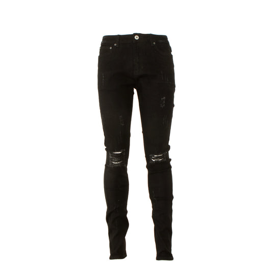 SERENEDE Midnight Black Fitted Jeans Black