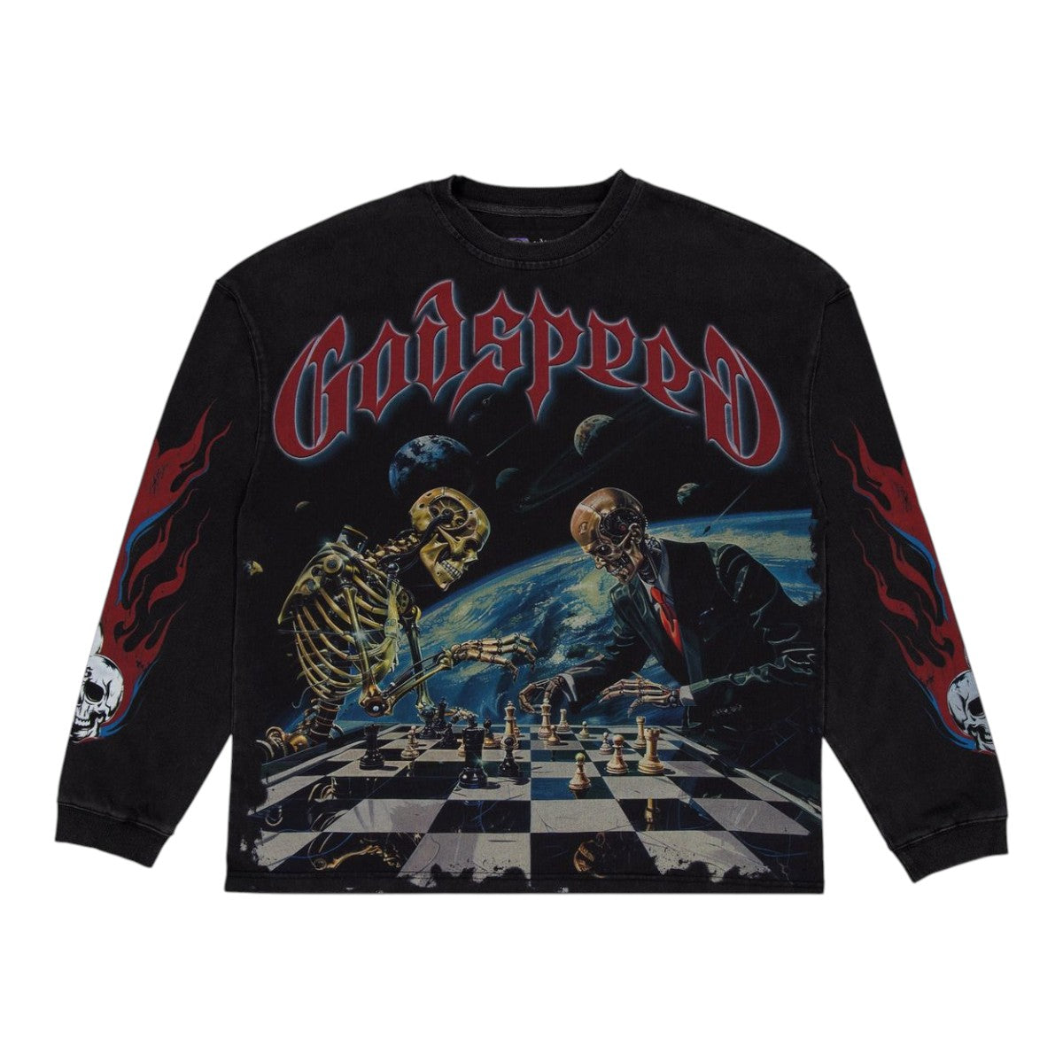 Godspeed Checkmate Long Sleeve Tee Black