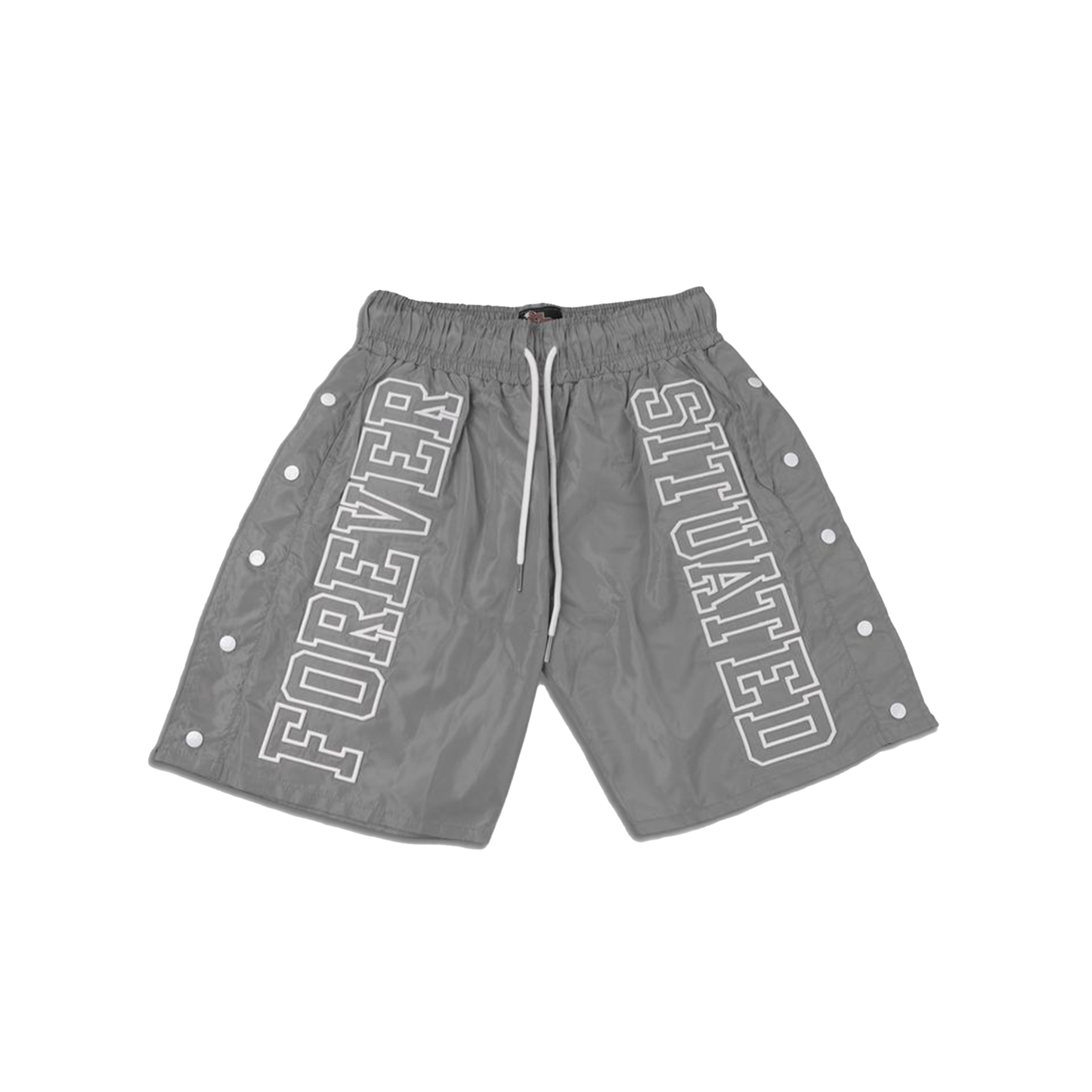 Forever Situated Nylon Shorts Grey