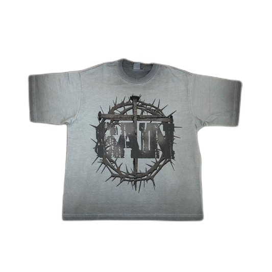 Saint Vanity SAINT Cross Tee Washed Grey