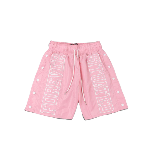 Forever Situated Nylon Shorts Pink