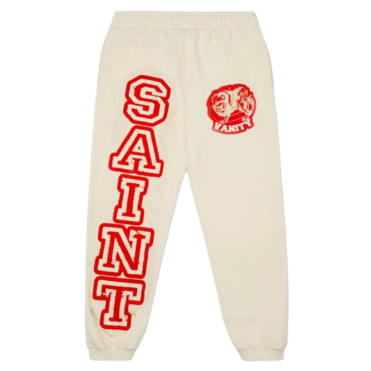 Saint Vanity Griffin Logo Sweatpants Red Cream