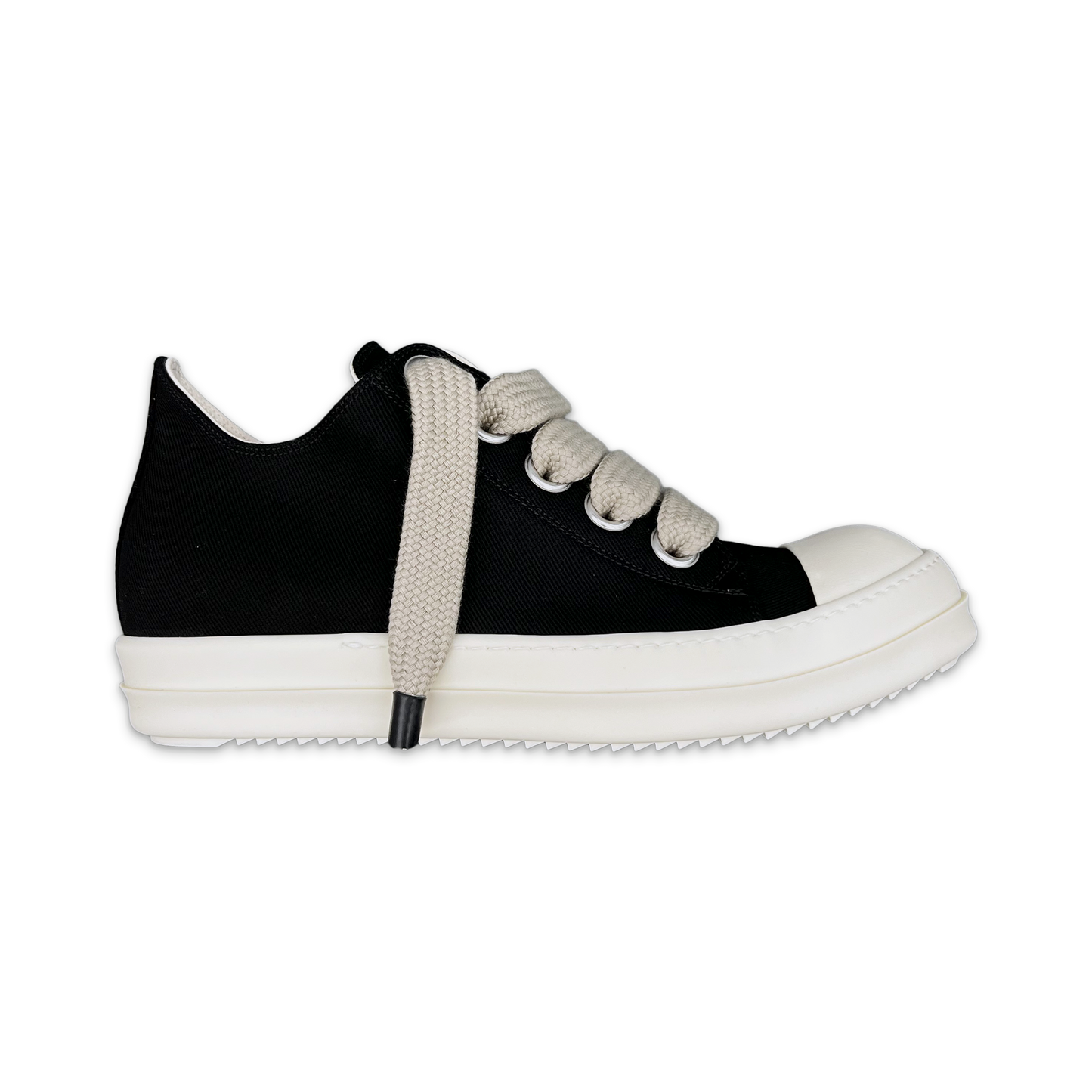 Rick Owens DRKSHDW Jumbolace Canvas Low Milk Black