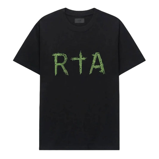 RTA Liam Slime Green Circuit Tee Black