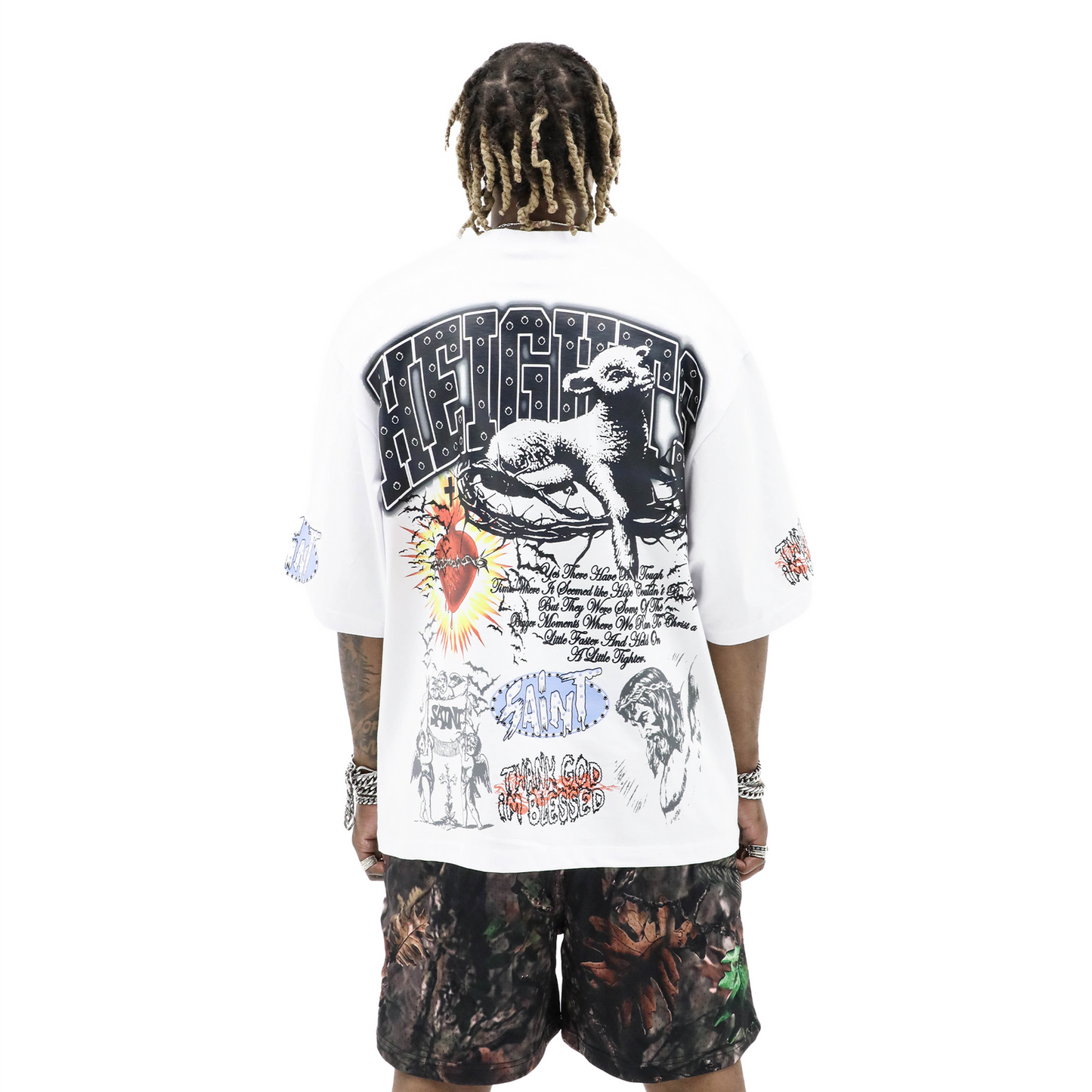 Heights District Saint Blessed Tee White