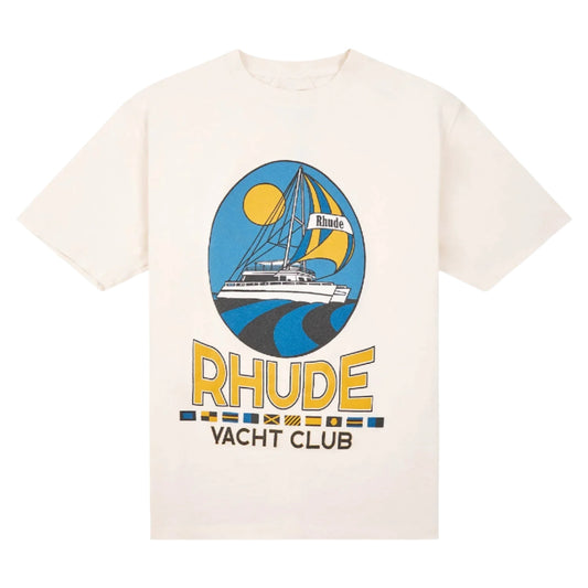 Rhude Blue Yacht Club Tee Vintage White